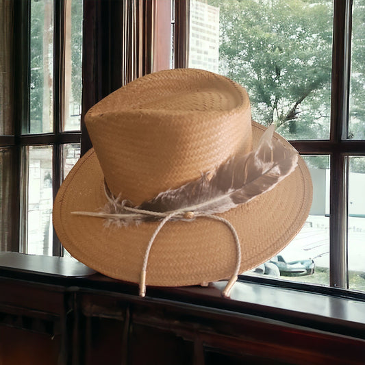 Fedora Hat: Stetson Panama Feathered Stylish Fedora,  Fashion Accessory, Lightweight & Breathable